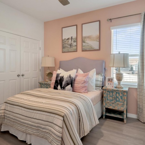 Bedroom options to fit every lifestyle a bedroom with a bed and lamps