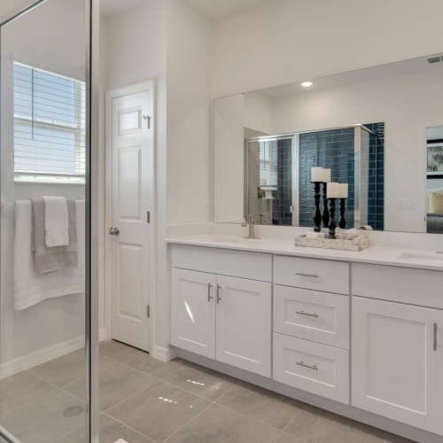 Spacious bathrooms with everything you need a bathroom with a glass shower